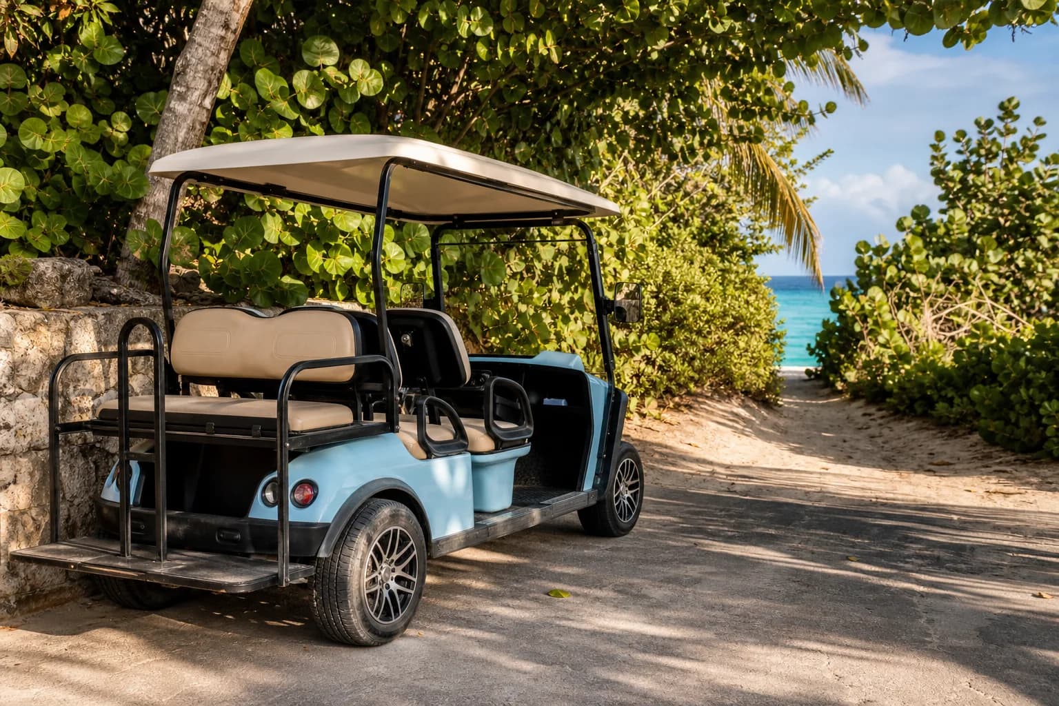 Representative USVI transportation image for Water Island Golf Cart Rental (by Dinghy's); not a photograph of this listing and may depict another island.