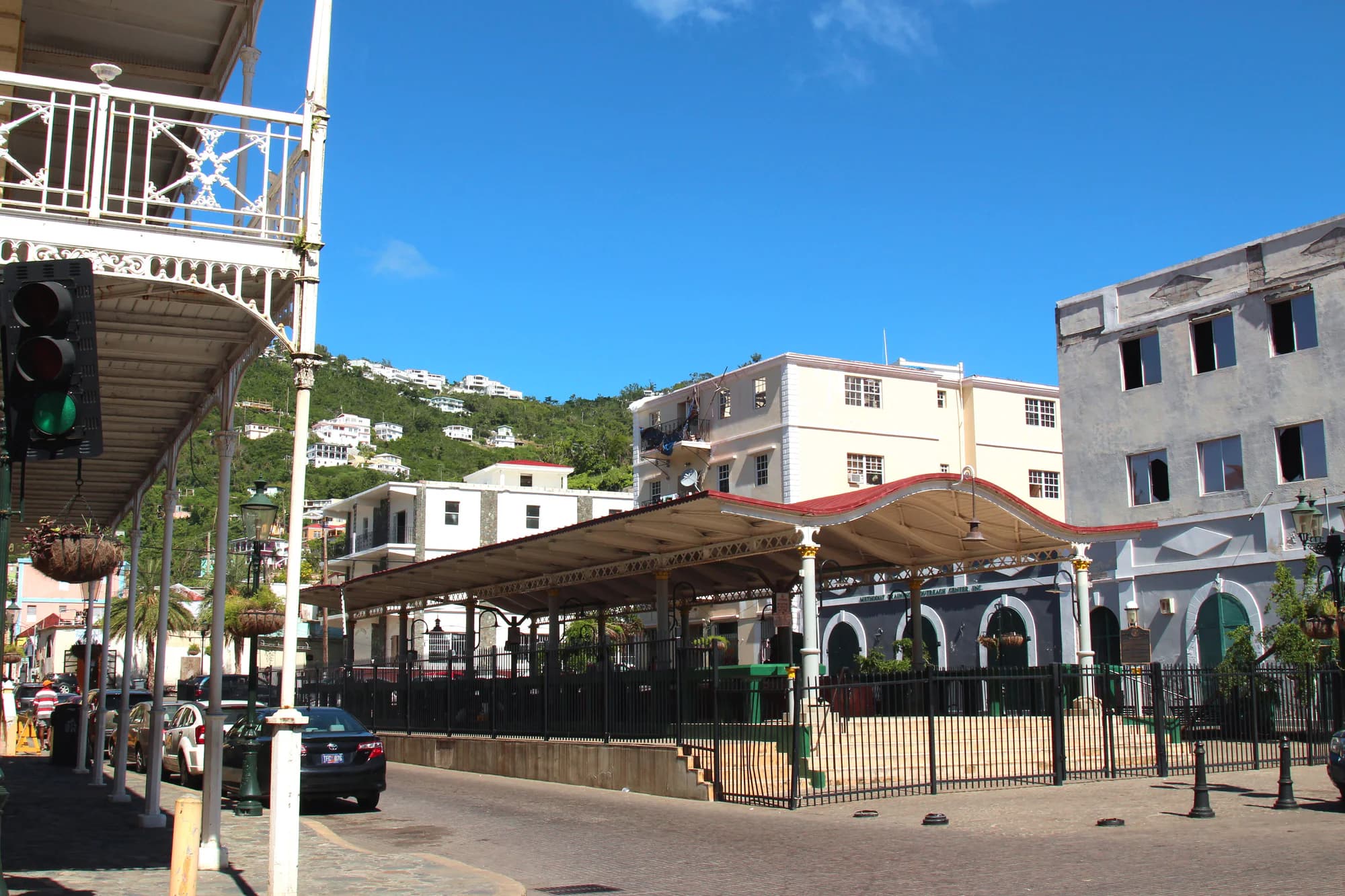Representative imagery for North Shore Deli: the historic Market Square in Charlotte Amalie on St. Thomas. Not a photograph of this listing.