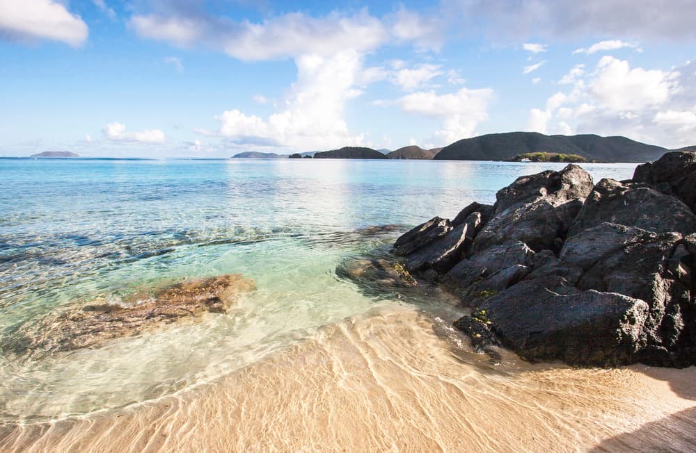 Representative public-domain beach image from Virgin Islands National Park used for St. John planning context