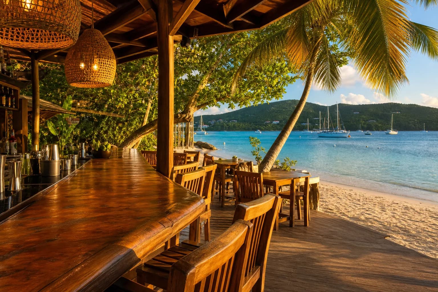 Representative artwork for The Beach Bar, depicting a nightlife rhythm experience in STJ.