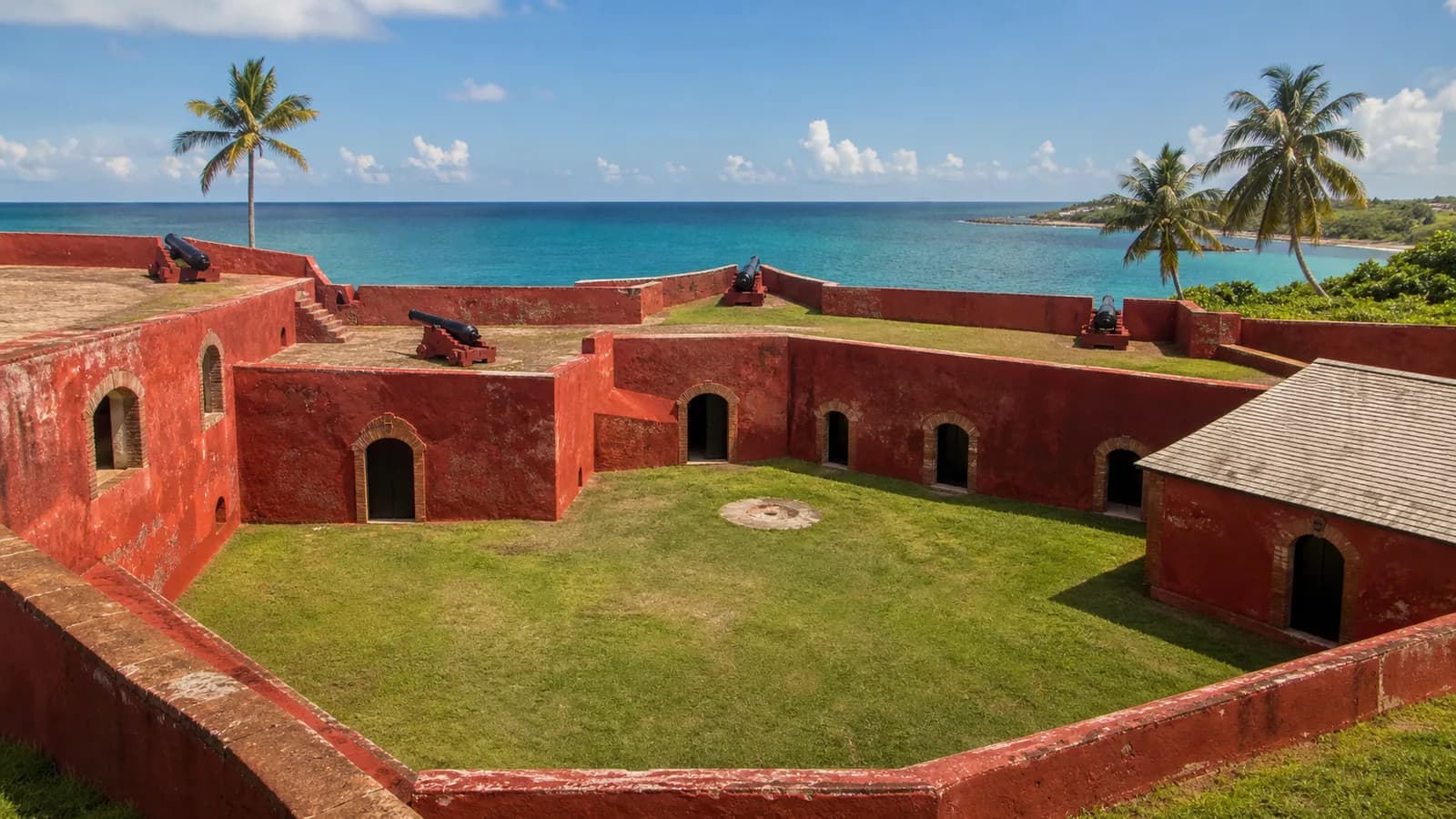 Representative artwork for Fort Frederik, depicting a culture history experience in STX.