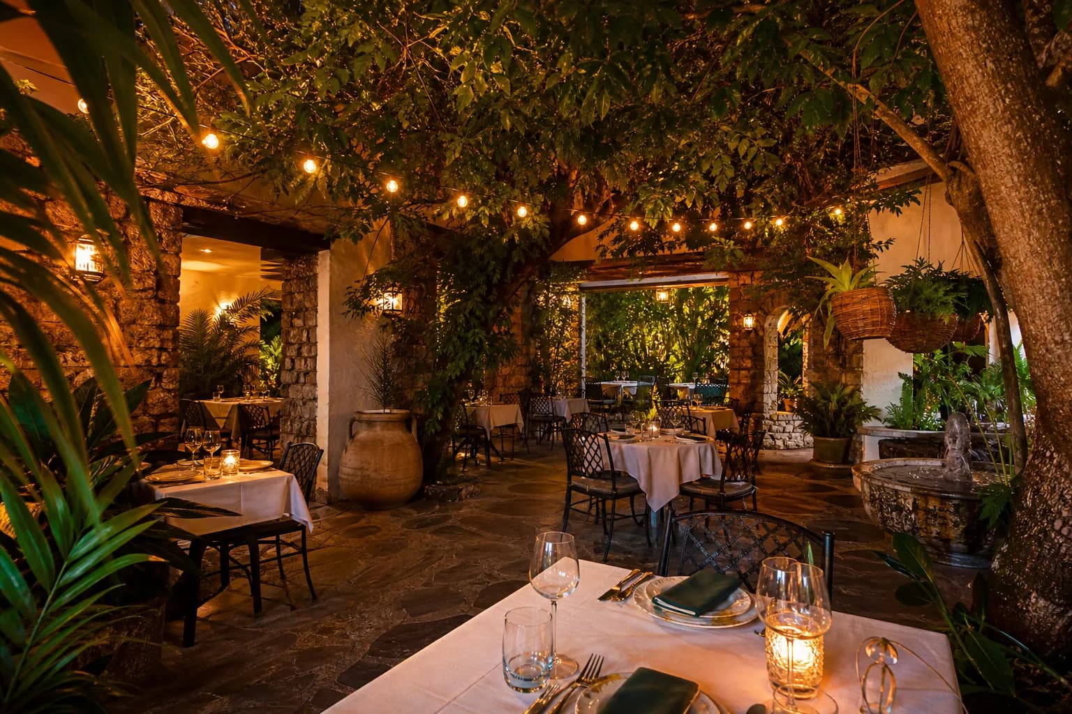 Representative USVI indulgent dining image for Café 50 USVI; not a photograph of this listing and may depict another island.